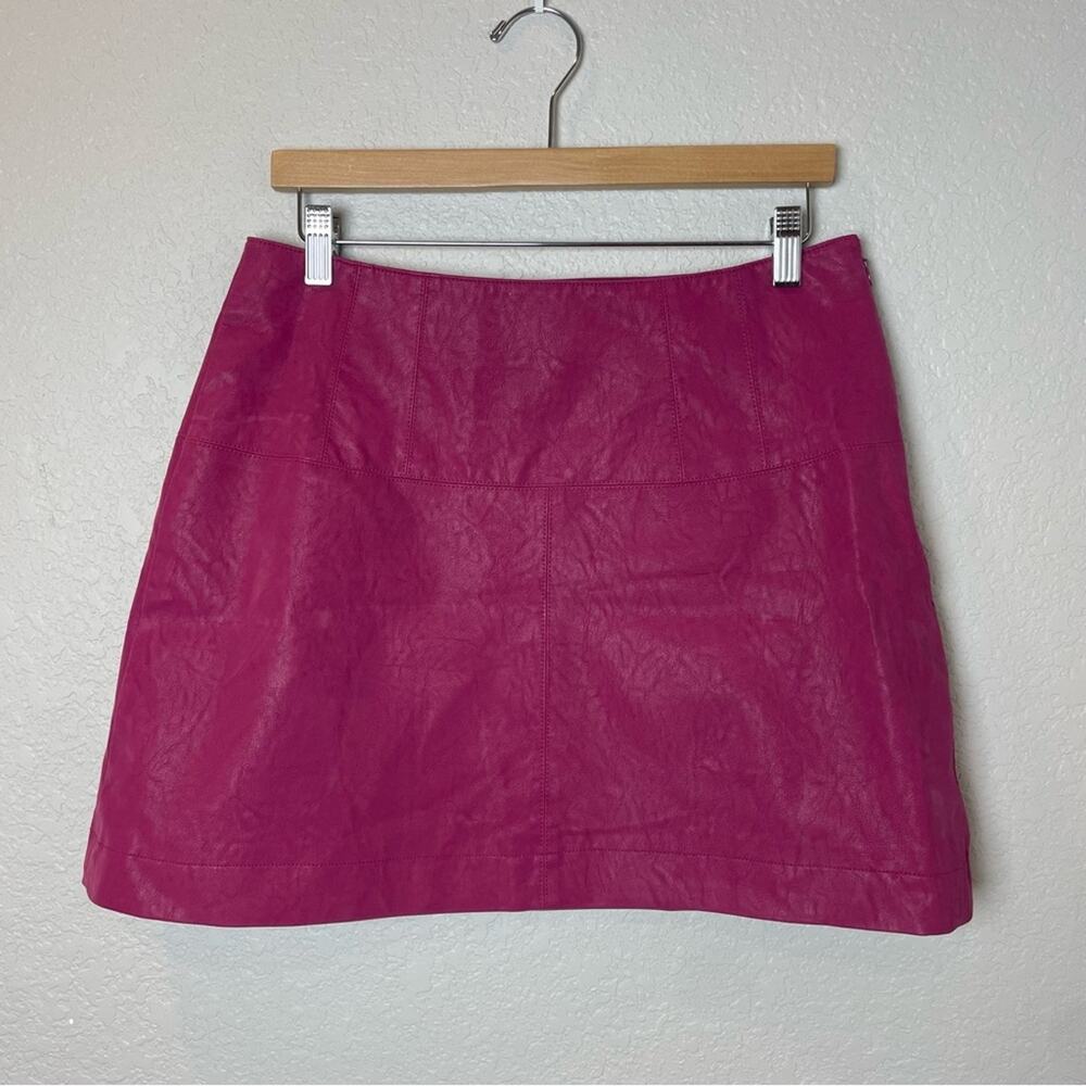 Free People faux leather/suede pink mini Skirt